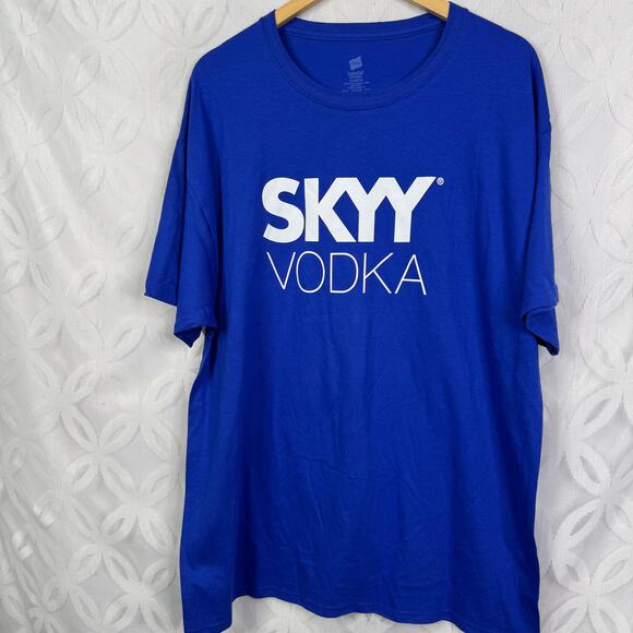 Skyy Vodka Promo Blue Short Sleeve Unisex Tee Size XL NWOT - Picture 5 of 5